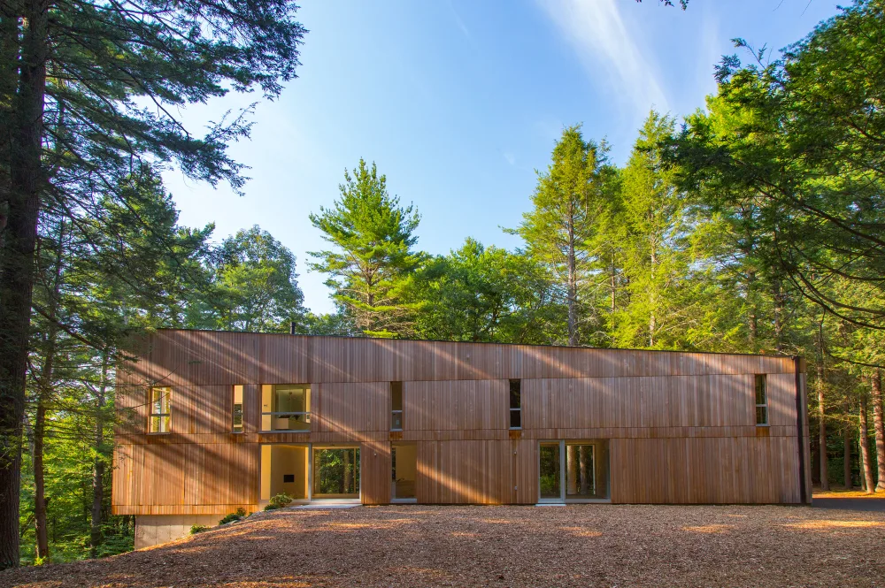 cedar clad exterior elevation