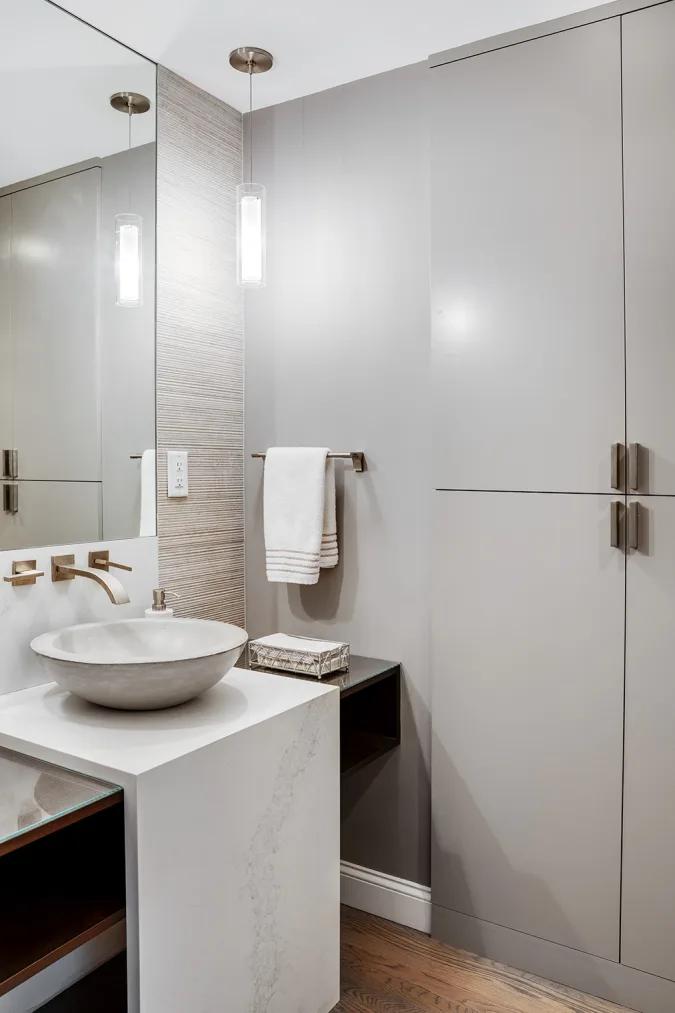 modern powder room