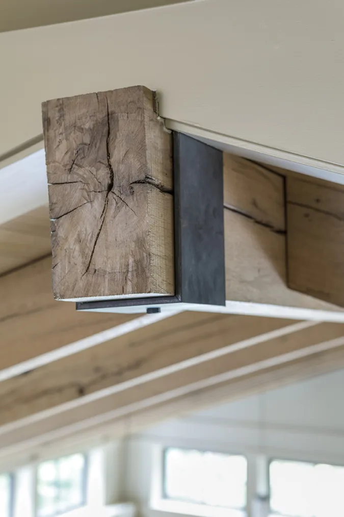 white oak beam detail
