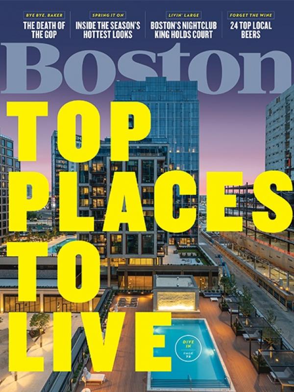 Boston Magazine cover - Top Places to Live